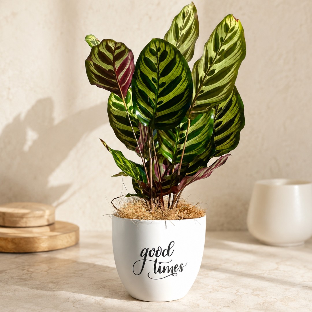 Calathea - Makoyana in Planter